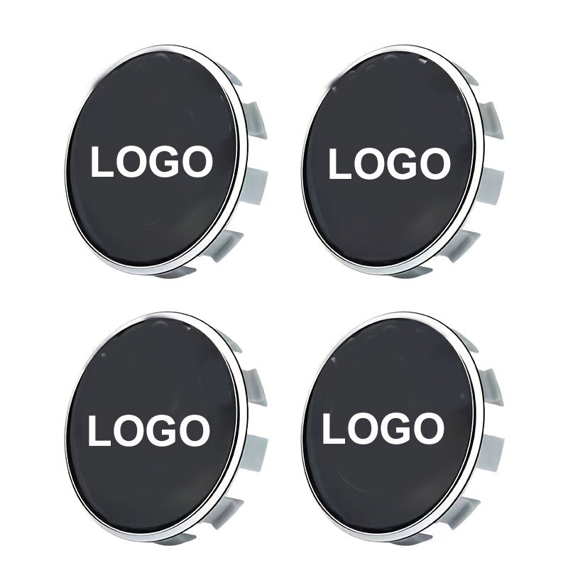 4pcs 68mm Wheel Center Caps Hub Cover with Tire Valve Cover Car Emblem