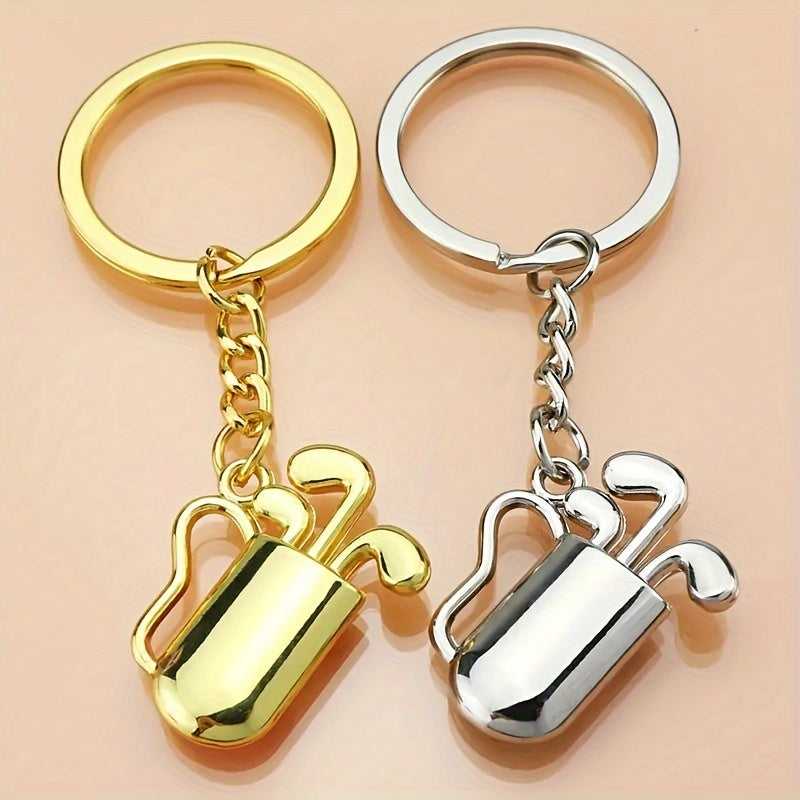 Metal Golf Club Holder Keychain Mini Golf Keychain Gift Men Women