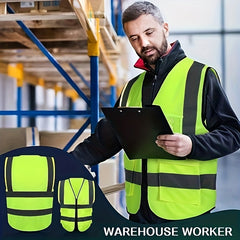 Reflective Safety Vests With Pockets And Zippers