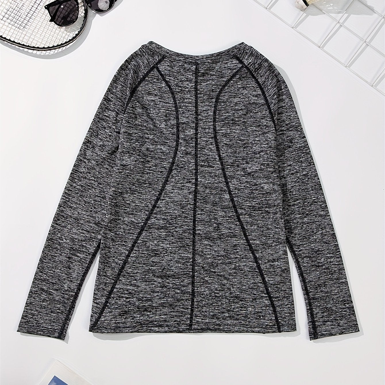 Breathable Women's Long Sleeve Running Shirt for Gym