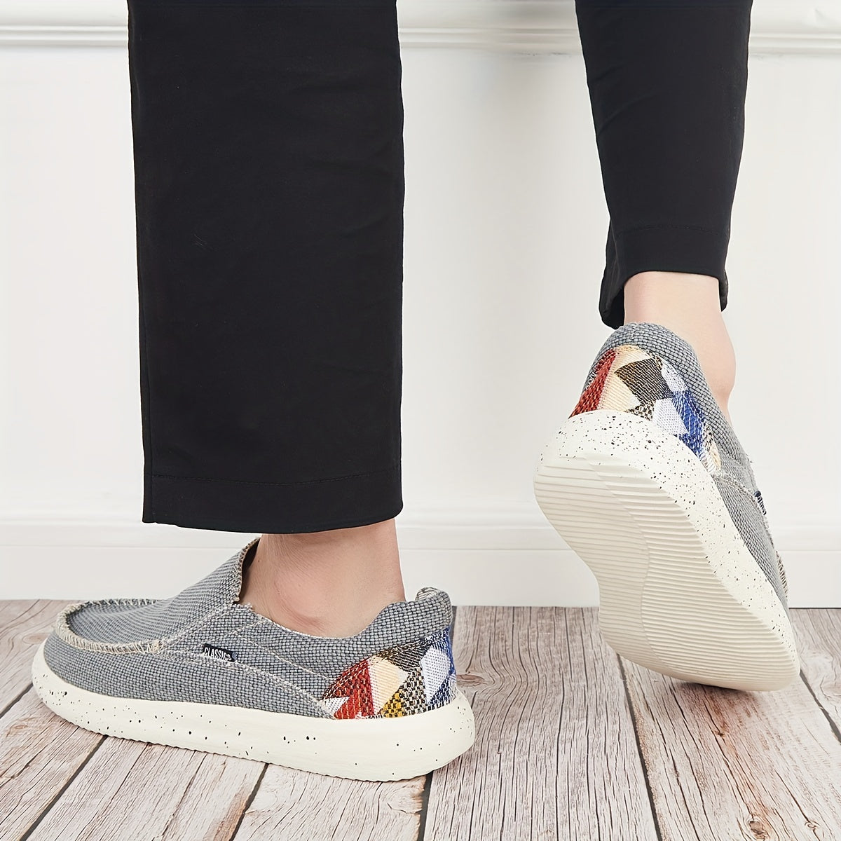 Men's Slip On Canvas Loafer Shoes Anti-Skid Walking Shoes