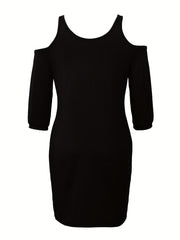 Cold Shoulder Bodycon Dress for Women's Club & Party