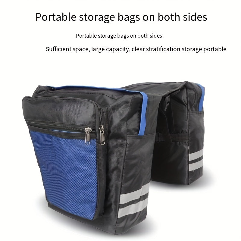 20L Waterproof Bike Rear Rack Bag with Reflective Trim