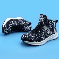 Men's Chinese Characters Lace-up High Breathable Basketball Shoes
