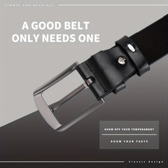 Men's PU Leather Business Belt for Formal Dress Pants