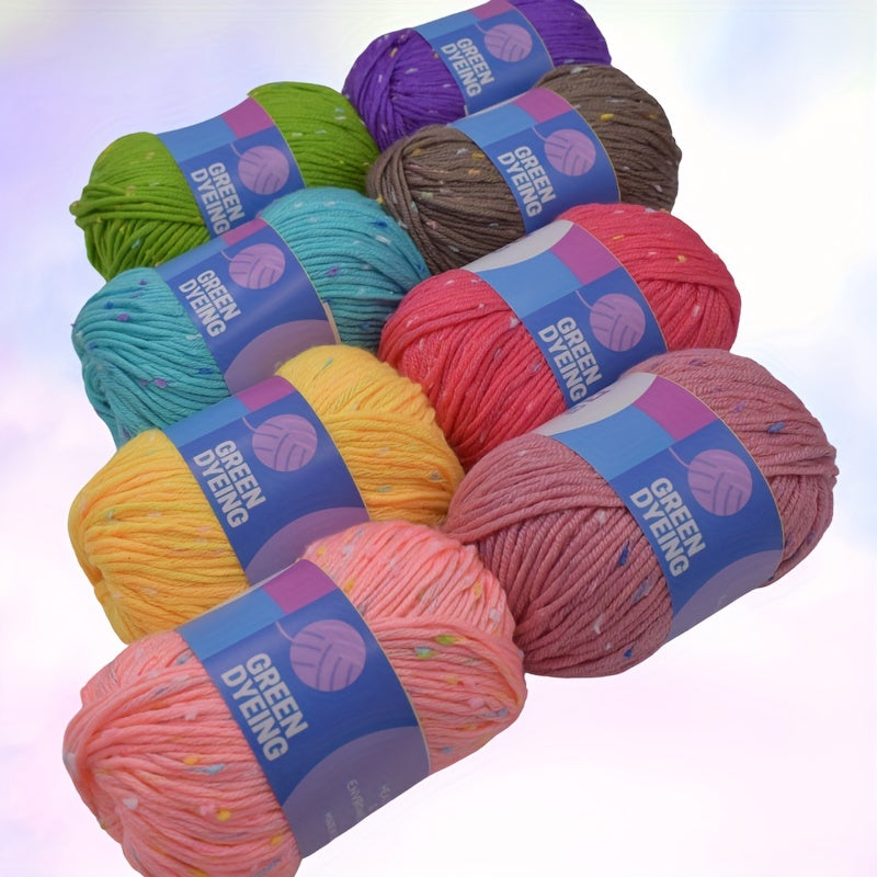 6pcs 50g Colorful Polka Dot Series Knitting Yarn For Shawl Sweater Scarf Gloves