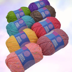 6pcs 50g Colorful Polka Dot Series Knitting Yarn For Shawl Sweater Scarf Gloves