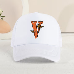 Girls Sunshade Breathable Mesh Baseball Cap Butterfly V Pattern Outdoor