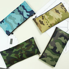 Camouflage Pencil Case Large Capacity Canvas Stationery Bag