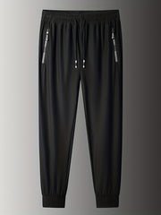 Men's Solid Stretch Sports Drawstring Sweat Pants