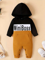 Baby Boy MINI Block Hooded Jumpsuit