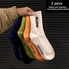 10 Pairs Crew Socks Solid Cotton Deodorant Sweat Absorbing Spring Summer Sports