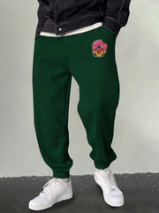 Men's Donut & Skull Graphic Sweatpants Casual Joggers