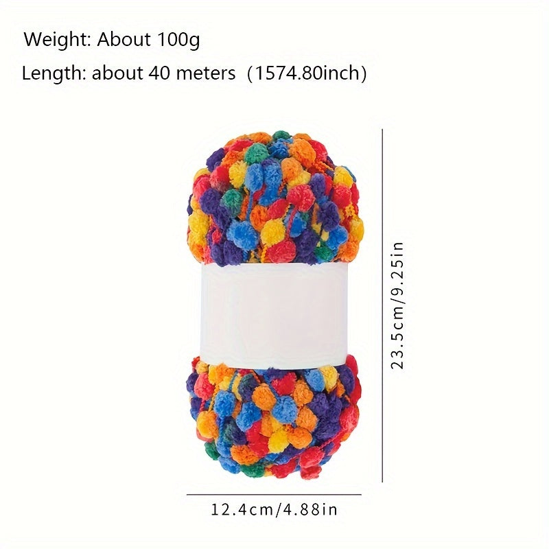 1pc Snow Ball Wool Diy Hand knitted Thread for Blanket Scarf Hat 100g