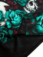 Skulls And Roses Print Hoodie For Men