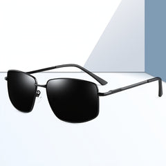 ANNBRU Rectangular Polarized Sunglasses For Men Retro Pilot Shades UV400
