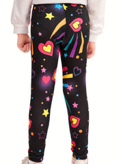 Girls Galaxy Graphic Ankle Pants Slim Fit Legging Pants
