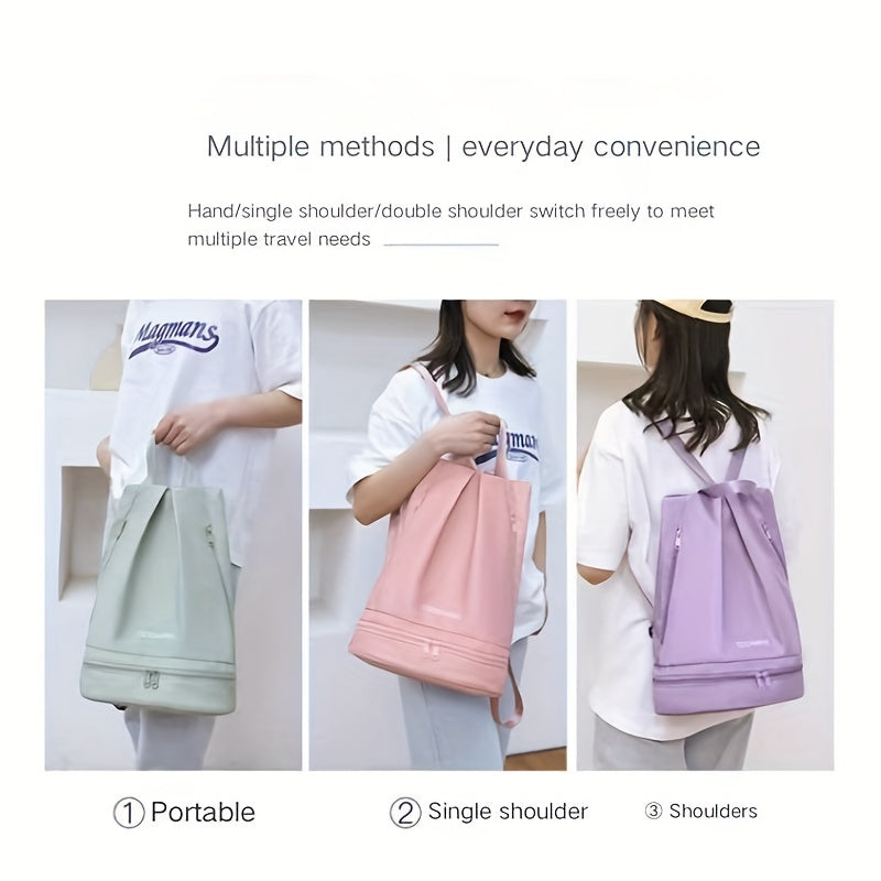 Waterproof Dry Wet Separation Swimming Bag Oxford Cloth Fitness Storage Backpack