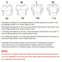 Baby Fabric Cloth Diapers Waterproof Training Pants Reusable Nappies Diaper