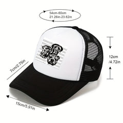 Adjustable Baseball Cap with Dogs Head Pattern for Fishing