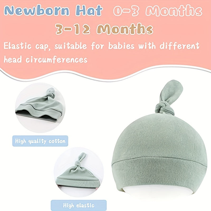 Soft Newborn Hospital Hat Unisex Baby Beanie 0-12 Months Boys & Girls