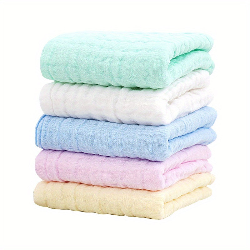 Soft & Absorbent Muslin Cotton Baby Washcloths - Pack of 5