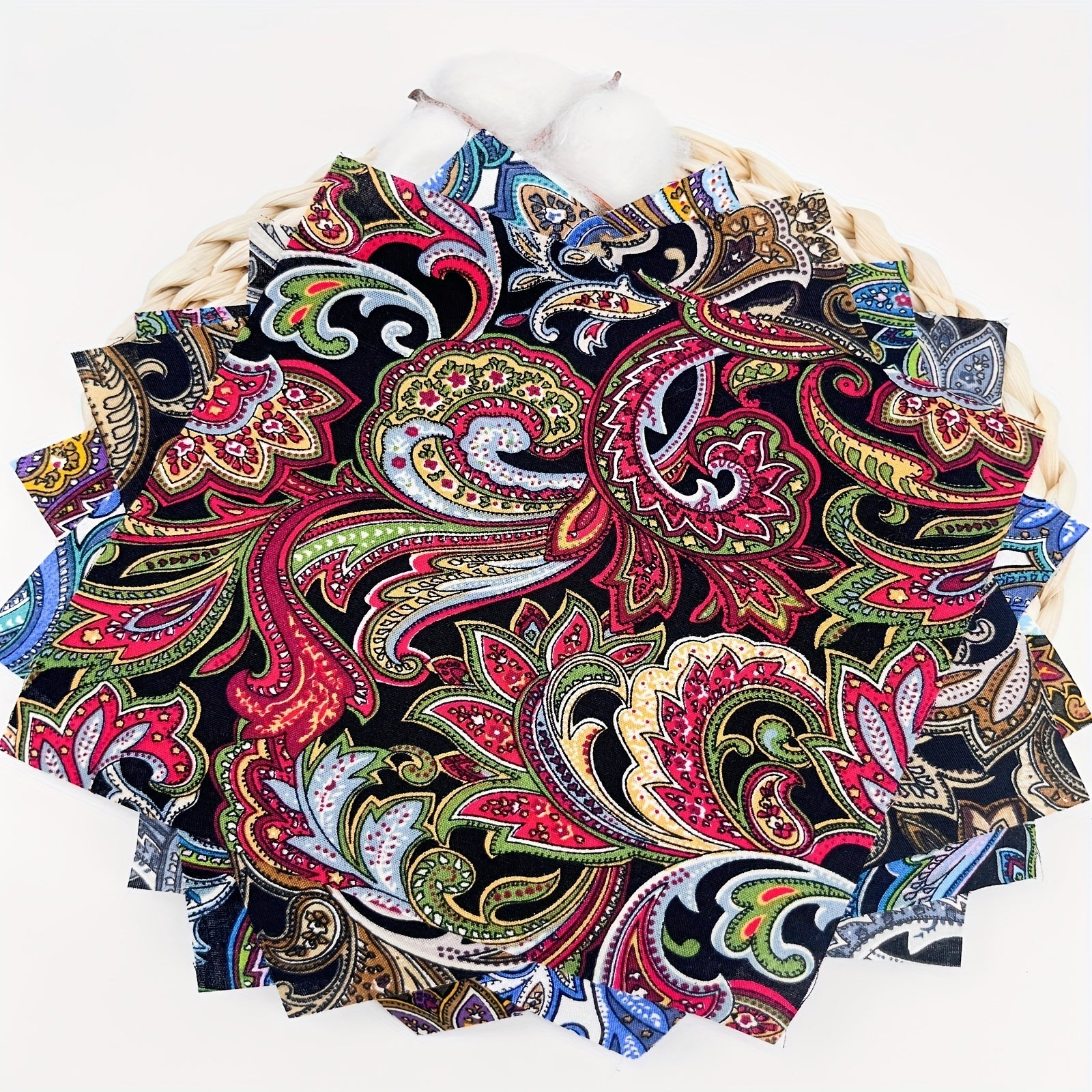 7 Pcs Small Square Patchwork Sewing Pure Cotton Cloth DIY Fabric Pack