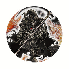 Death Version Style Round Sewn Edge Mouse Pad for Office Work and Gaming