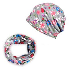Vintage Camo Fleece Knitted Hat With Scarf - Outdoor