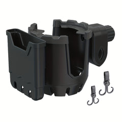 Universal Cup Holder & Hooks for Strollers Bikes