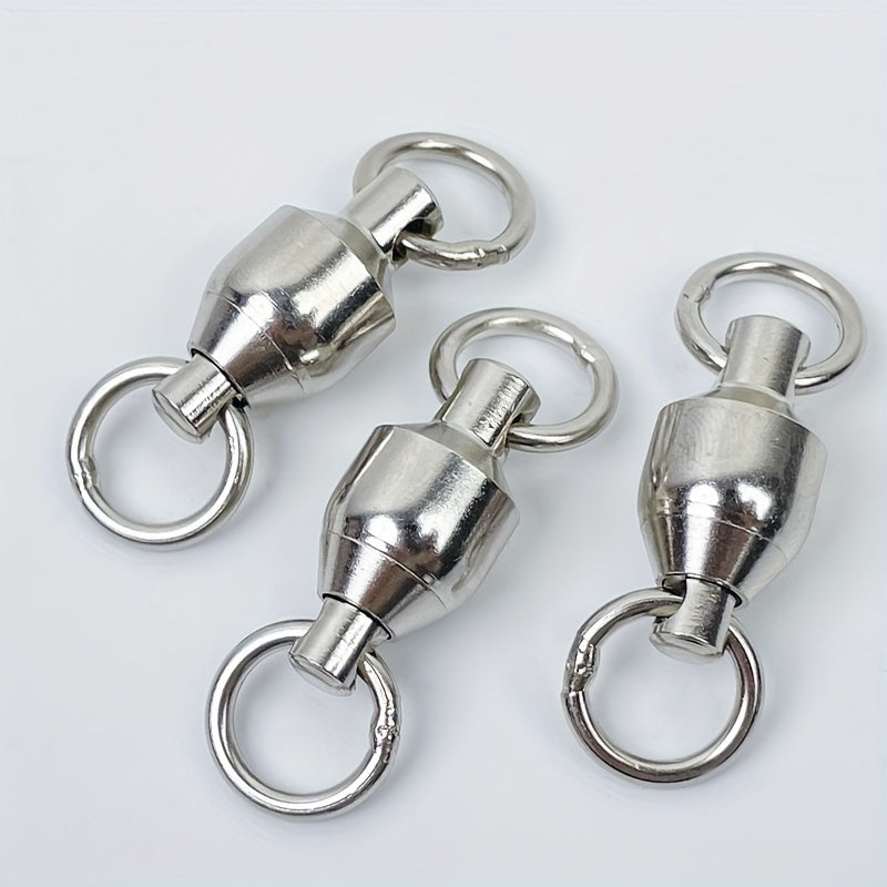 30pcs 1 10 Ball Bearing Swivels Stainless Steel Fishing Connector