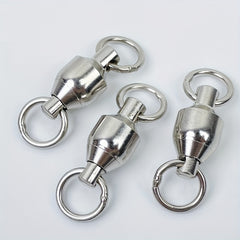 30pcs 1 10 Ball Bearing Swivels Stainless Steel Fishing Connector