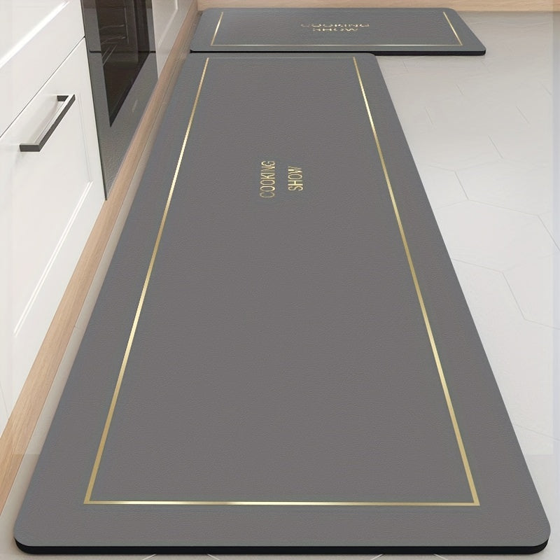 Rubber Backing Kitchen Floor Mat Non slip Waterproof Kitchen Rugs Sets