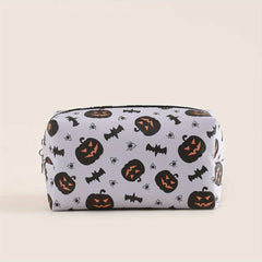 Halloween Pumpkin Bat Spider Pattern Makeup Bag