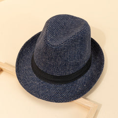Mens Woolen Stripe Cowboy Top Hat