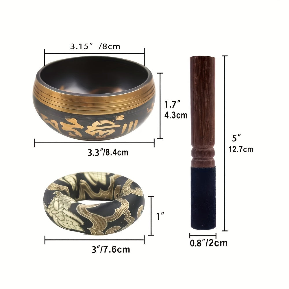 15" Singing Bowl Set Handcrafted in Nepal for Healing and Mindfulness