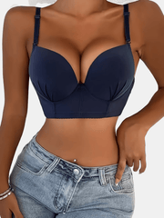 Sexy Plunge T Shirt Bra Push Up Crop Top Comfy & Breathable Women's Lingerie