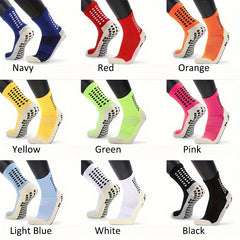 Men's Mid Crew Sport Socks Non Slip Shock Absorption Breathable Athletic Socks