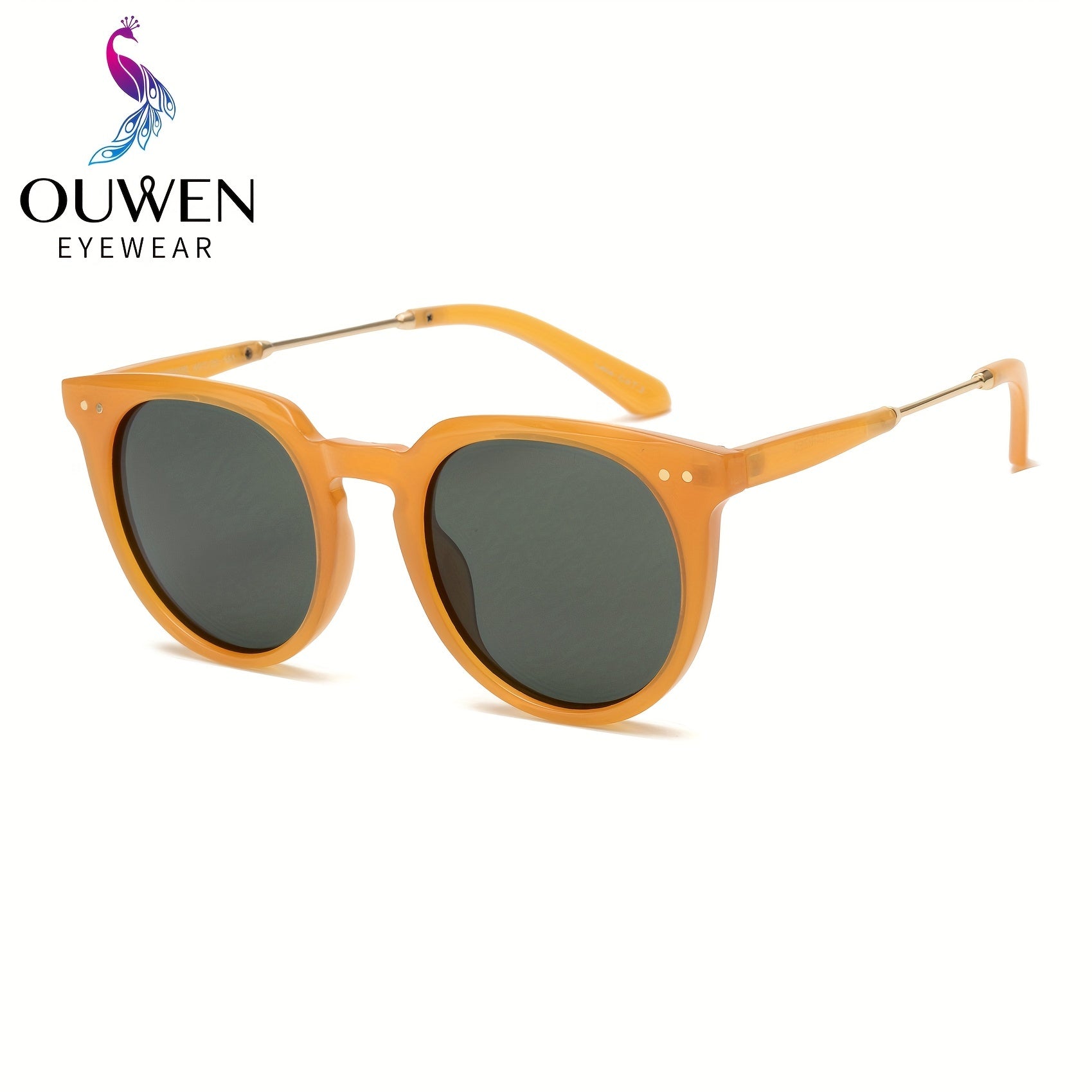 Retro Round Frame Men's Polarized Sunglasses UV Protection Sports Sunglasses