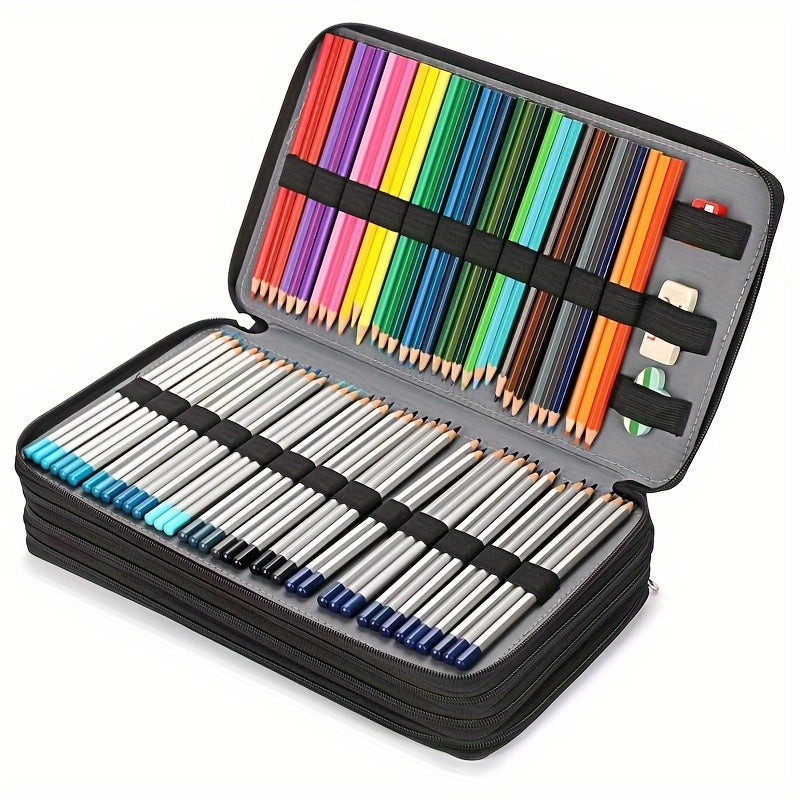 Large Capacity Pencil Case Purple Lake Pencil Holder Bag