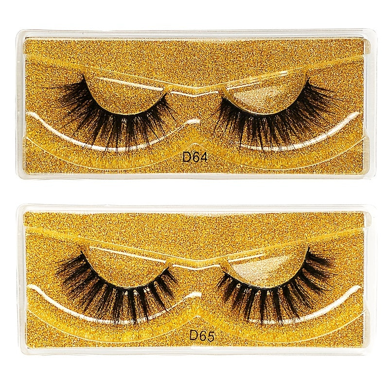 20 Pairs Fluffy Wispy 3D Mink Lashes False Eyelashes Pack with Glitter Box