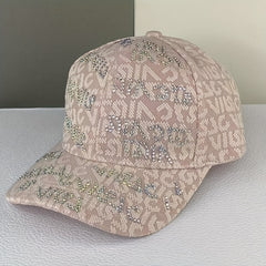 Rhinestone Letter Baseball Cap Sunshade Peaked Cap For Men