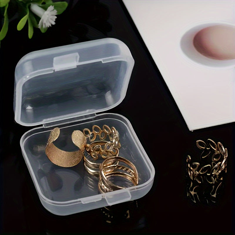 5Pcs Clear Square Boxes for Jewelry Storage