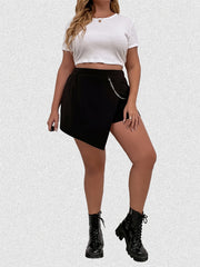 Y2K Skort Women's Plus Metal Chain Decor Skort