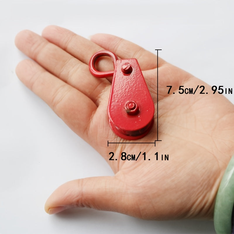 Single Wheel Pulley Block Red Hook Type Metal Lifting Crane Pulley
