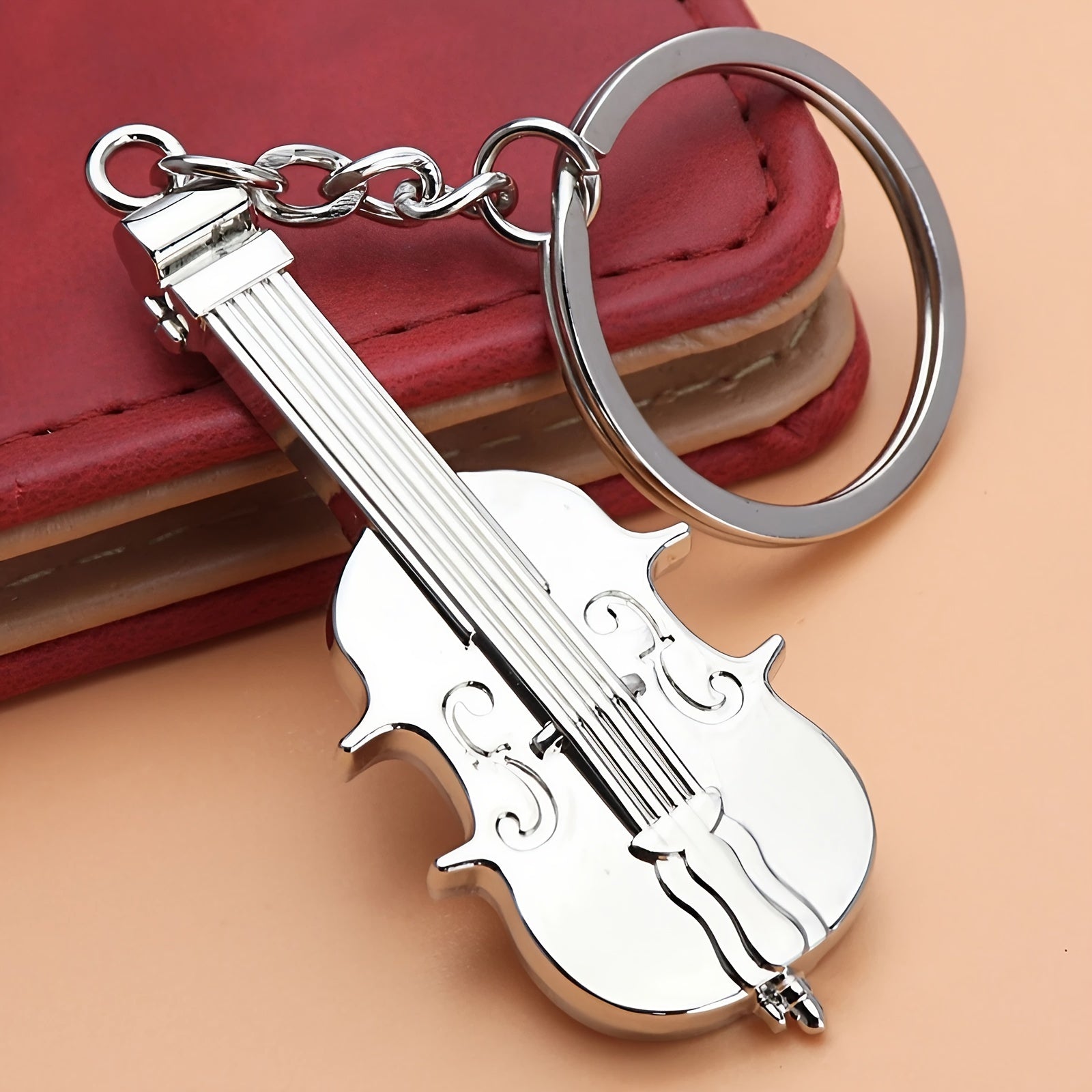 Classic Violin Keychain Musical Instrument Model Pendant Bag Decoration Gift