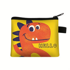 Dinosaur Pattern Coin Purse Card Case Key Storage Bag