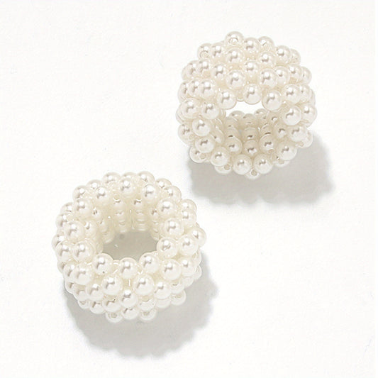 Faux Pearl Hair Tie Elastic Ponytail Holder