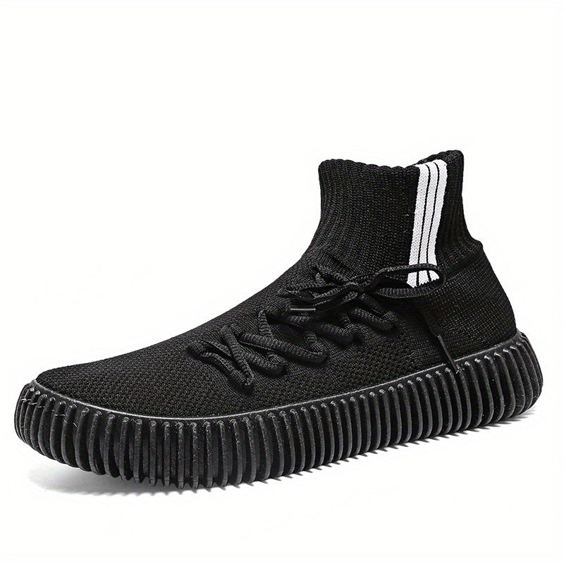 Men's Lace up Sock Sneakers Lightweight Breathable Running Gym Shoes