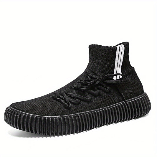 Men's Lace up Sock Sneakers Lightweight Breathable Running Gym Shoes